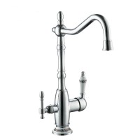 Ornate Base Plate Luxury Three Way Drinking Water Faucet With Brass Pipe Copper Inner Hose And 2 in 1  Special Aerator