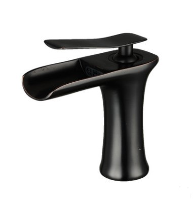 brass black bronzed color waterfall tapware bathroom basin mixer